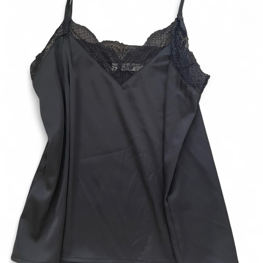 Black lace cami blouse